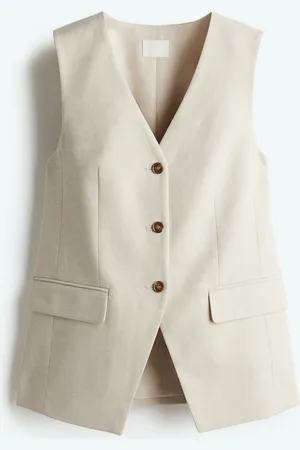 H&M Langes Anzuggilet - Beige