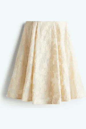H&M Minikleid aus Jacquardstoff - Weiß