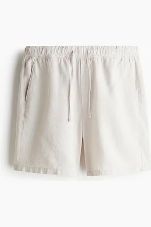 H&M Shorts aus Leinenmix in Relaxed Fit - Weiß