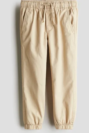 H&M Joggpants aus Twill mit Jerseyfutter - Beige