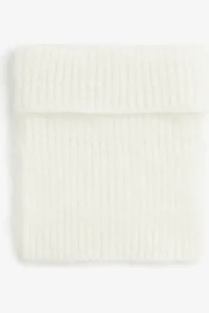 H&M Schlauchschal aus Mohairmix - Weiß