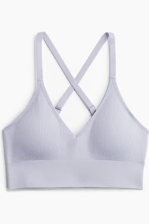 H&M Seamless Sport-BH mit DryMove™ Medium Support - Lila