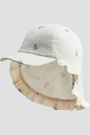H&M Cap aus Musselin mit Ohren - Weiß