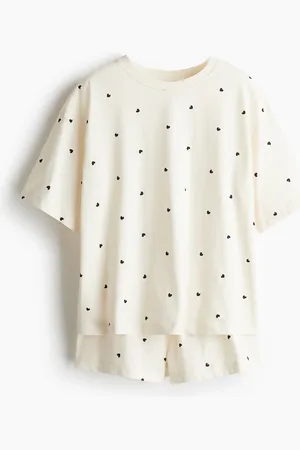 H&M Bedruckter Pyjama - Weiß