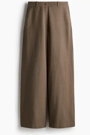 H&M Weite Hose aus Leinenmix - Beige