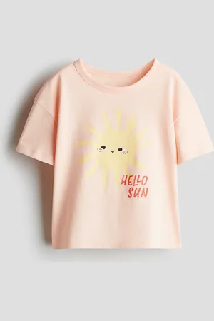 H&M Jerseyshirt mit Print - Orange