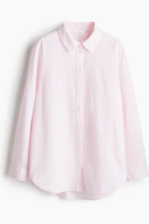 H&M Bluse aus Leinenmix - Pink