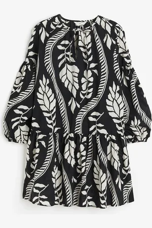 H&M Baumwollkleid - Schwarz