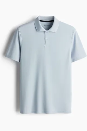 H&M Sportshirt aus Pikee Regular Fit - Blau