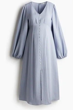 H&M MAMA Durchgeknöpftes Kleid - Blau