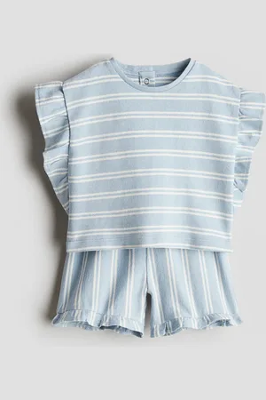 H&M 2-teiliges Frottee-Set mit Print - Blau
