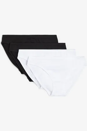 H&M 4er-Pack Baumwollslips - Weiß