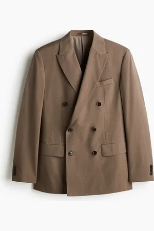 H&M Zweireihiges Jackett in Regular Fit - Beige