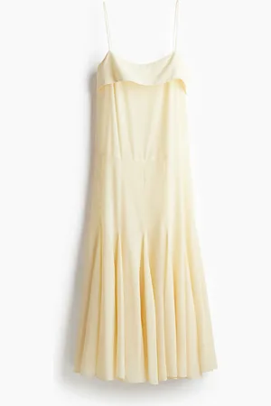 H&M Trägerkleid aus Chiffon - Gelb