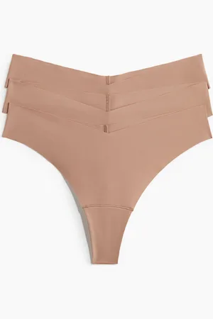 H&M 3er-Pack Unsichtbare Brazil Slips - Beige