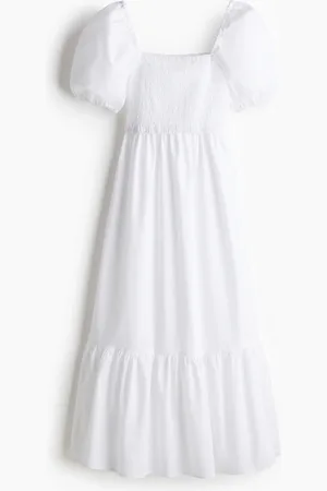 H&M MAMA Stillkleid aus Baumwollpopeline - Weiß