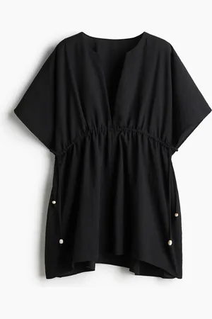 H&M Strandkaftan mit Kordelzügen - Schwarz