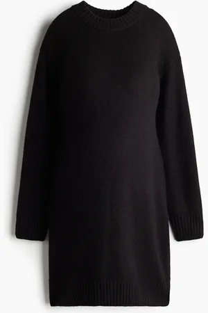 H&M MAMA Strickkleid - Schwarz