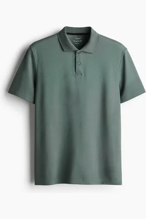 H&M Sportshirt aus Pikee Regular Fit - Grün