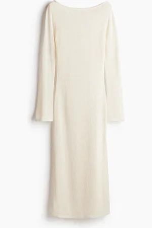 H&M Strickkleid aus Seidenmix - Weiß