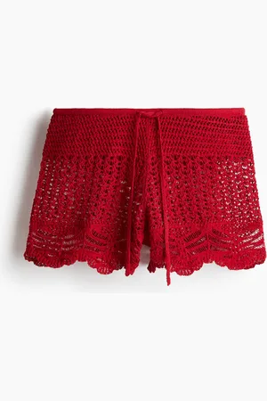 H&M Strandshorts im Häkellook - Rot