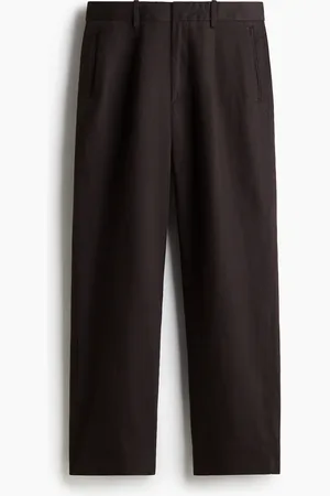 H&M Hose aus Leinenmix in Relaxed Fit - Braun