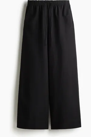 H&M Weite Hose aus Leinenmix - Schwarz