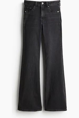 H&M Flared High Jeans - Schwarz