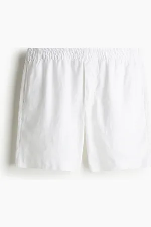 H&M Leinenshorts in Regular Fit - Weiß