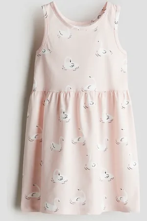 H&M Gemustertes Baumwollkleid - Pink