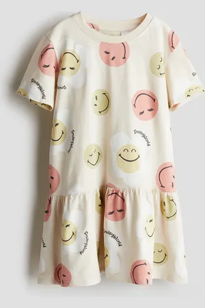 H&M Jerseykleid mit Print - Beige
