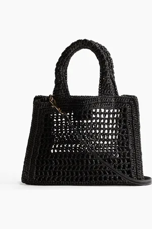 H&M Handtasche aus Stroh - Schwarz