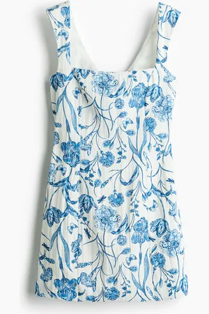 H&M Kleid mit Schleife im Rücken - Weiß