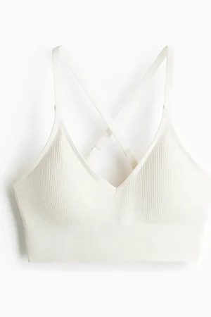 H&M Seamless Sport-BH mit DryMove™ Medium Support - Weiß