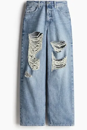 H&M Baggy High Jeans - Blau