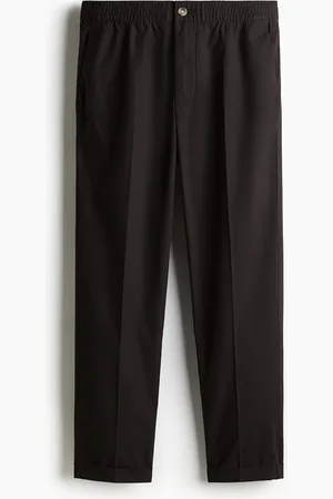H&M Cropped Baumwollhose in Regular Fit - Braun
