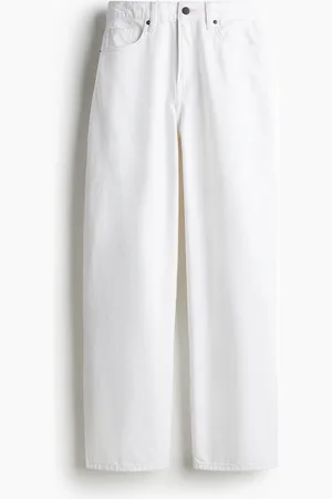 H&M Baggy High Jeans - Weiß