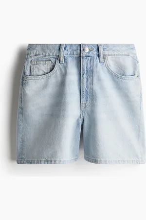 H&M Denimshorts mit hohem Bund - Blau