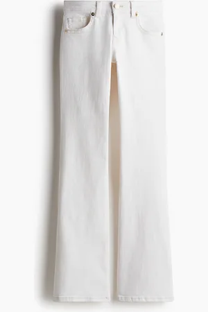 H&M Flared Low Jeans - Weiß
