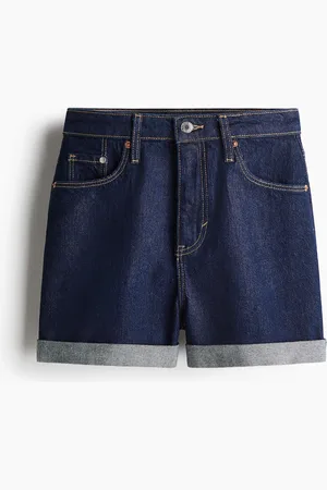 H&M Mom Ultra High Jeansshorts - Blau