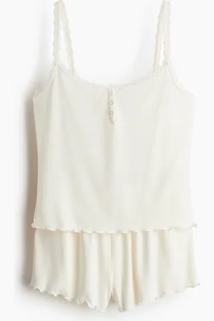 H&M Pyjama aus Modalmix - Weiß