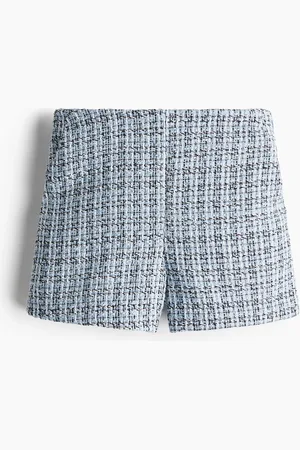 H&M Bouclé-Shorts - Blau