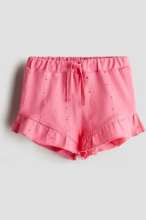 H&M Jerseyshorts mit Broderie Anglaise - Pink