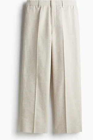 H&M Hose aus Leinenmix in Loose Fit - Beige