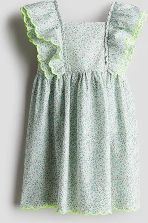 H&M Kleid mit Wellenkanten - Grün