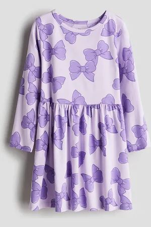 H&M Bedrucktes Baumwollkleid - Lila