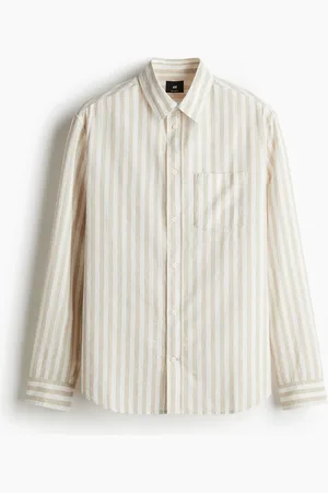 H&M Hemd aus Leinenmix in Regular Fit - Beige