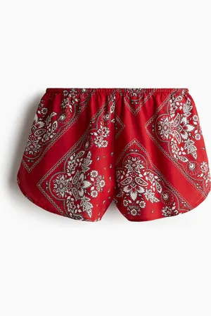 H&M Tie-detail beach shorts - Rot