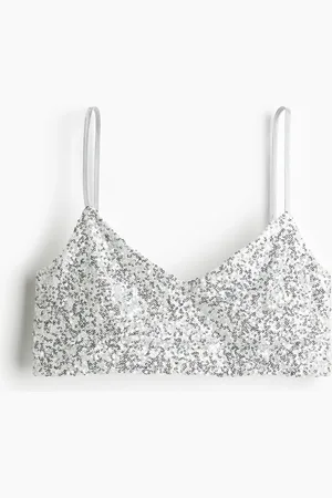 H&M Bralette mit Pailletten - Grau
