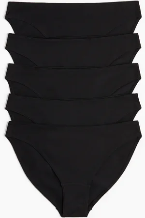 H&M 5er-Pack Baumwollslips - Schwarz